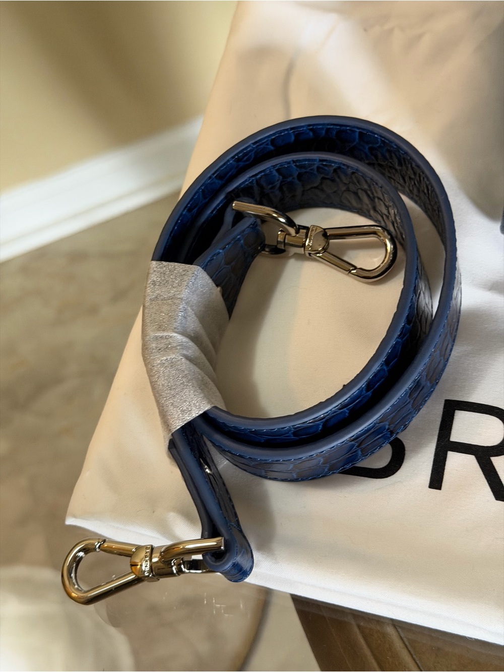 Brahmin Caroline Heavenly Blue Lumeria Satchel - Picture 13 of 15